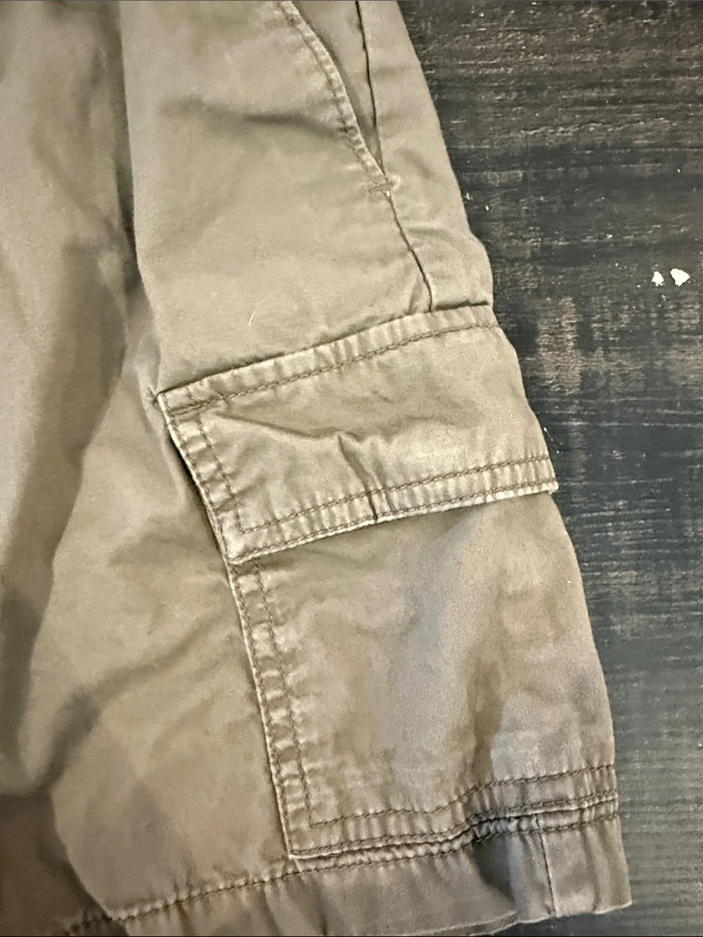 Old Navy Boy’s Cargo Shorts in Gray with Drawstring Waist